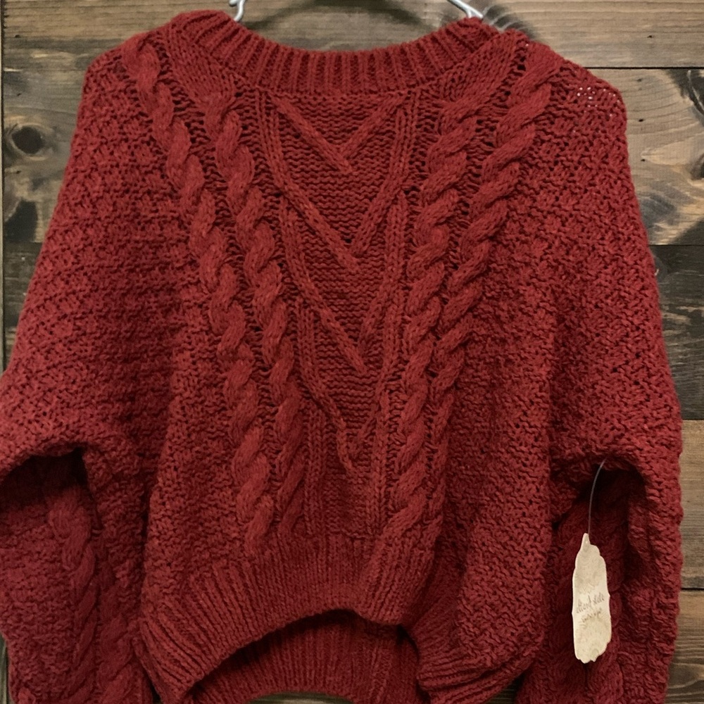 Altar’d State Burgundy crop sweater